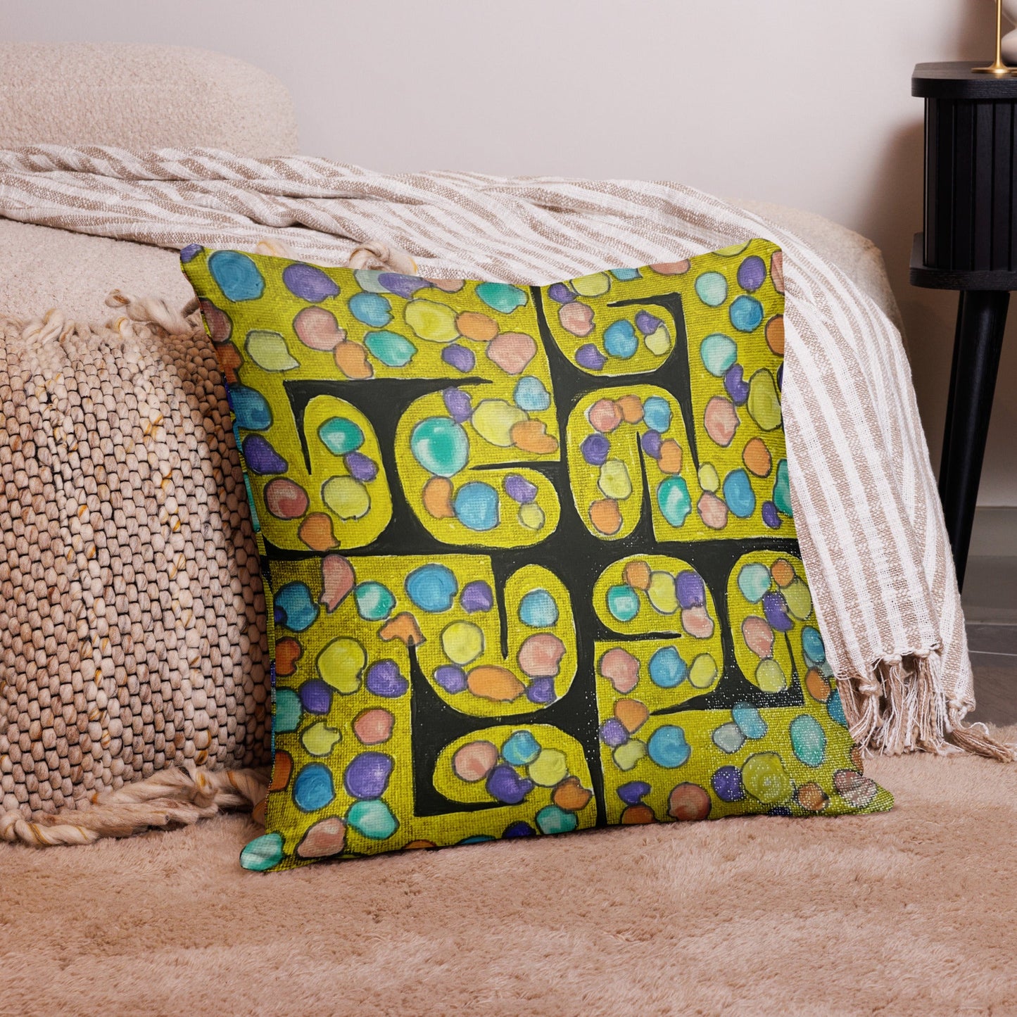 .LinP|RinP. 'Take it off 2' Basic Pillow with logo .LinP|RinP.