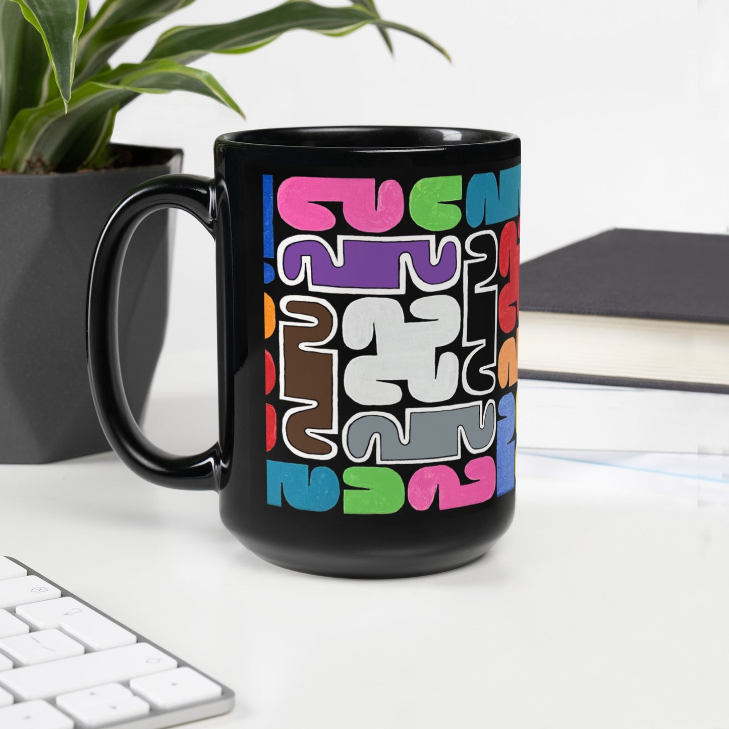 .LinP|RinP. 'Take It Off' Black Glossy Mug .LinP|RinP.