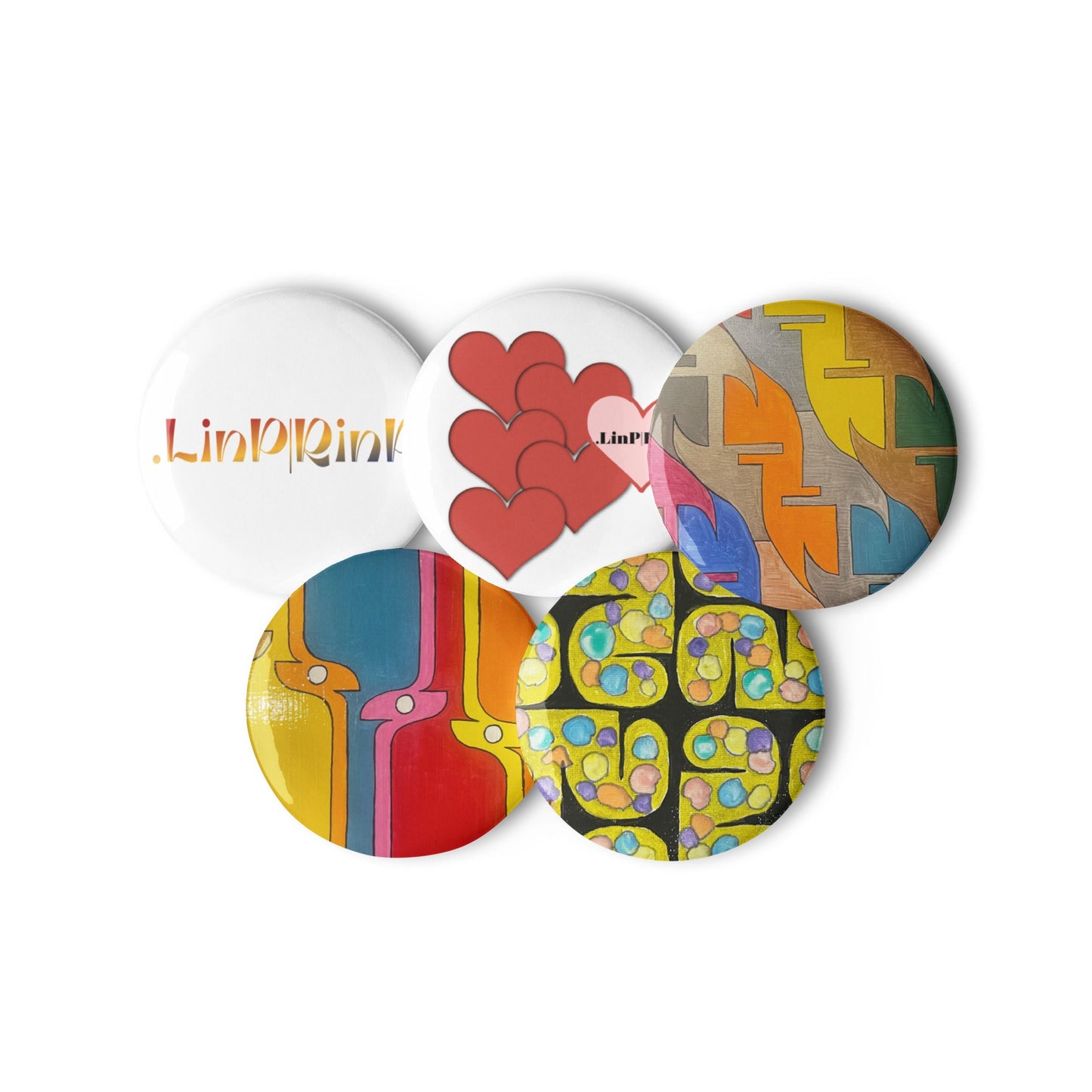 .LinP|RinP. Set of pin buttons .LinP|RinP.