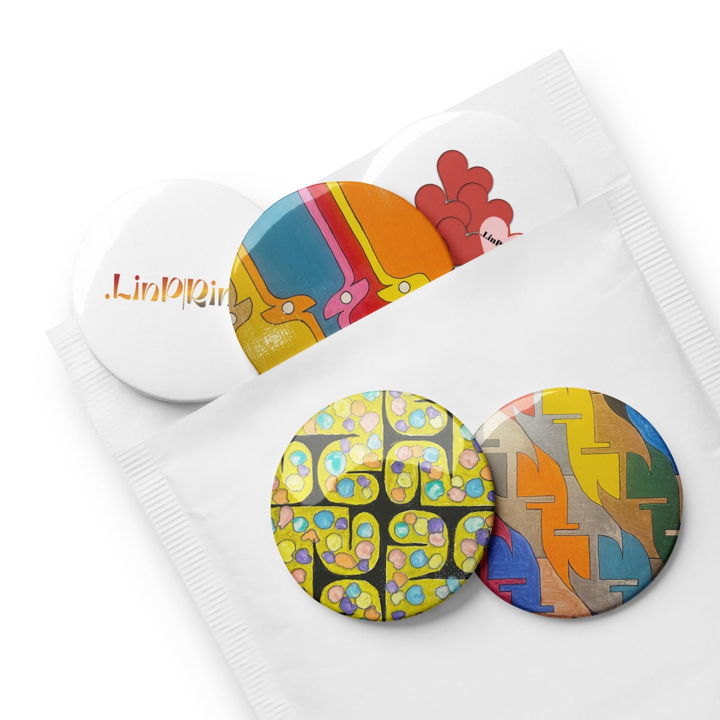 .LinP|RinP. Set of pin buttons .LinP|RinP.