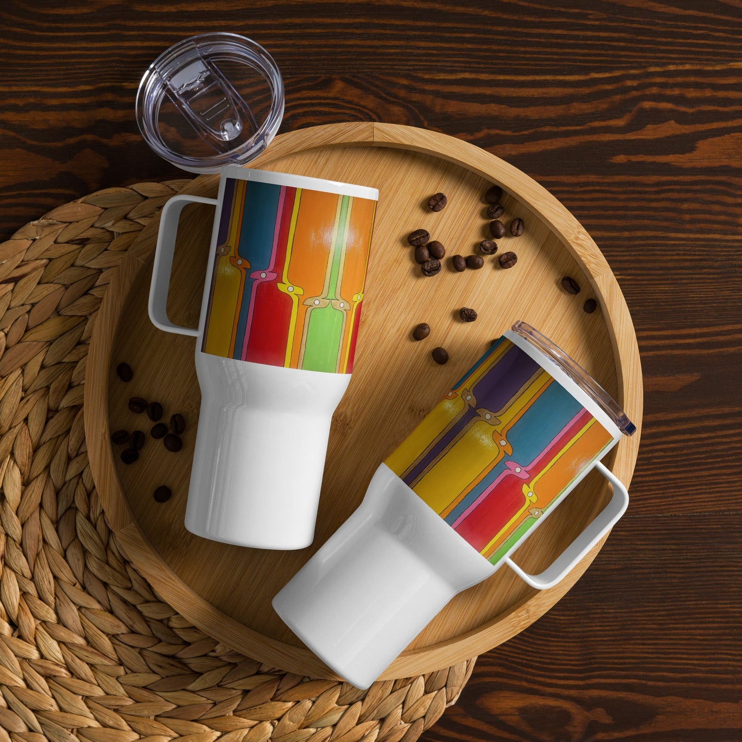 .LinP|RinP. Travel mug with a handle .LinP|RinP.