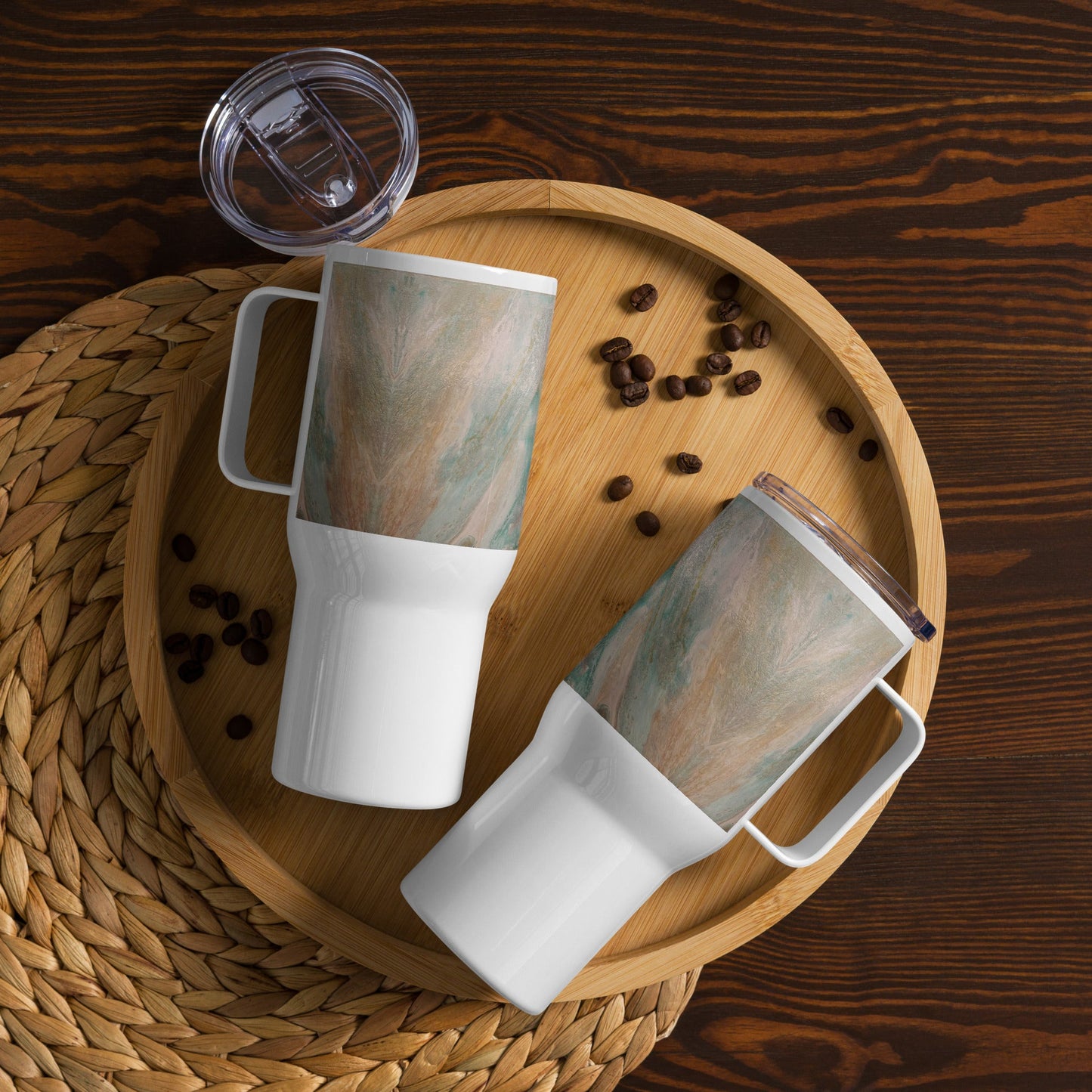 .LinP|RinP. 'Heavenly' Travel mug with a handle .LinP|RinP.