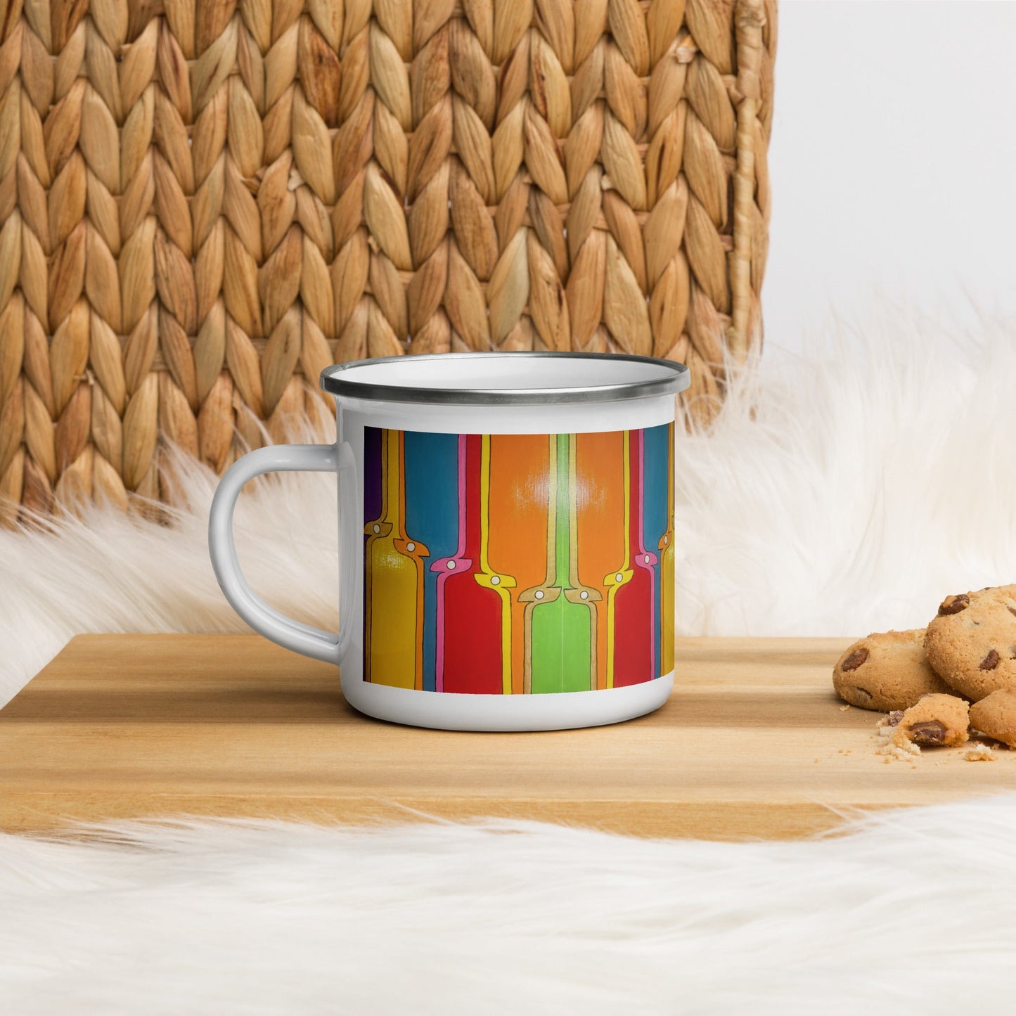 Kite .LinP|RinP. Art Enamel Mug .LinP|RinP.