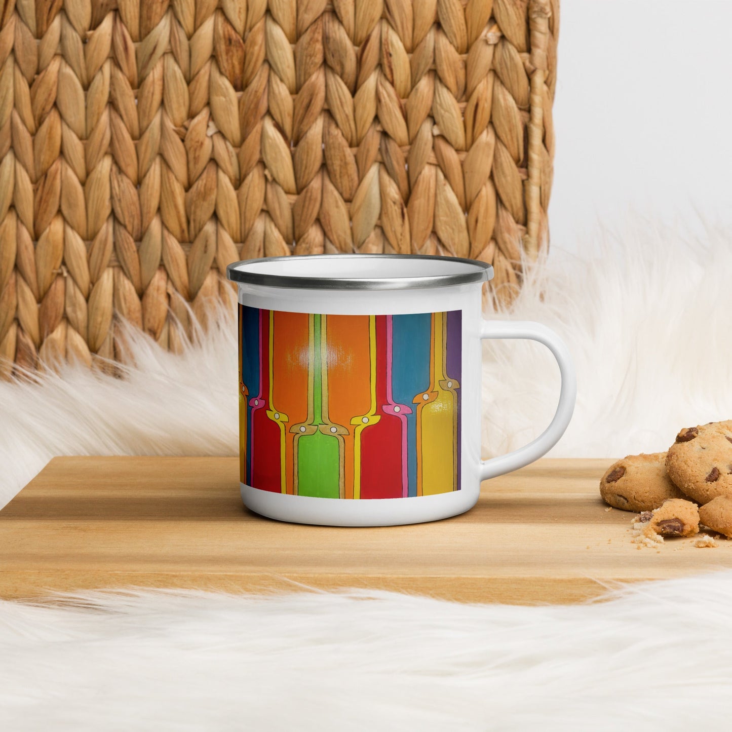 Kite .LinP|RinP. Art Enamel Mug .LinP|RinP.
