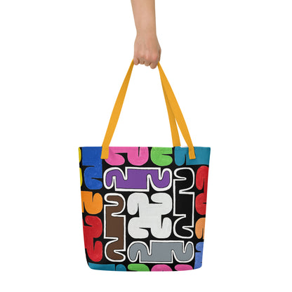 .LinP|RinP. 'Take It Off' All-Over Print Large Tote Bag