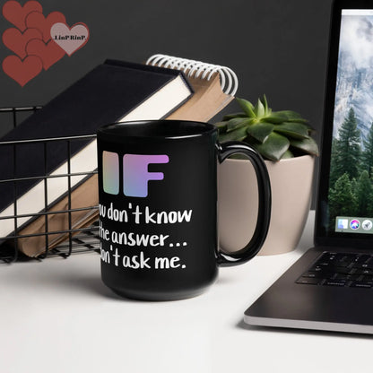 .LinP|RinP. Black Glossy Mug .LinP|RinP.