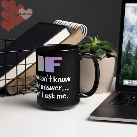 .LinP|RinP. Black Glossy Mug .LinP|RinP.